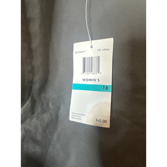 CALVIN KLEIN Womens Size 16 Regiment Twill Short Khaki Oyster Cotton A - Picture 2 of 5